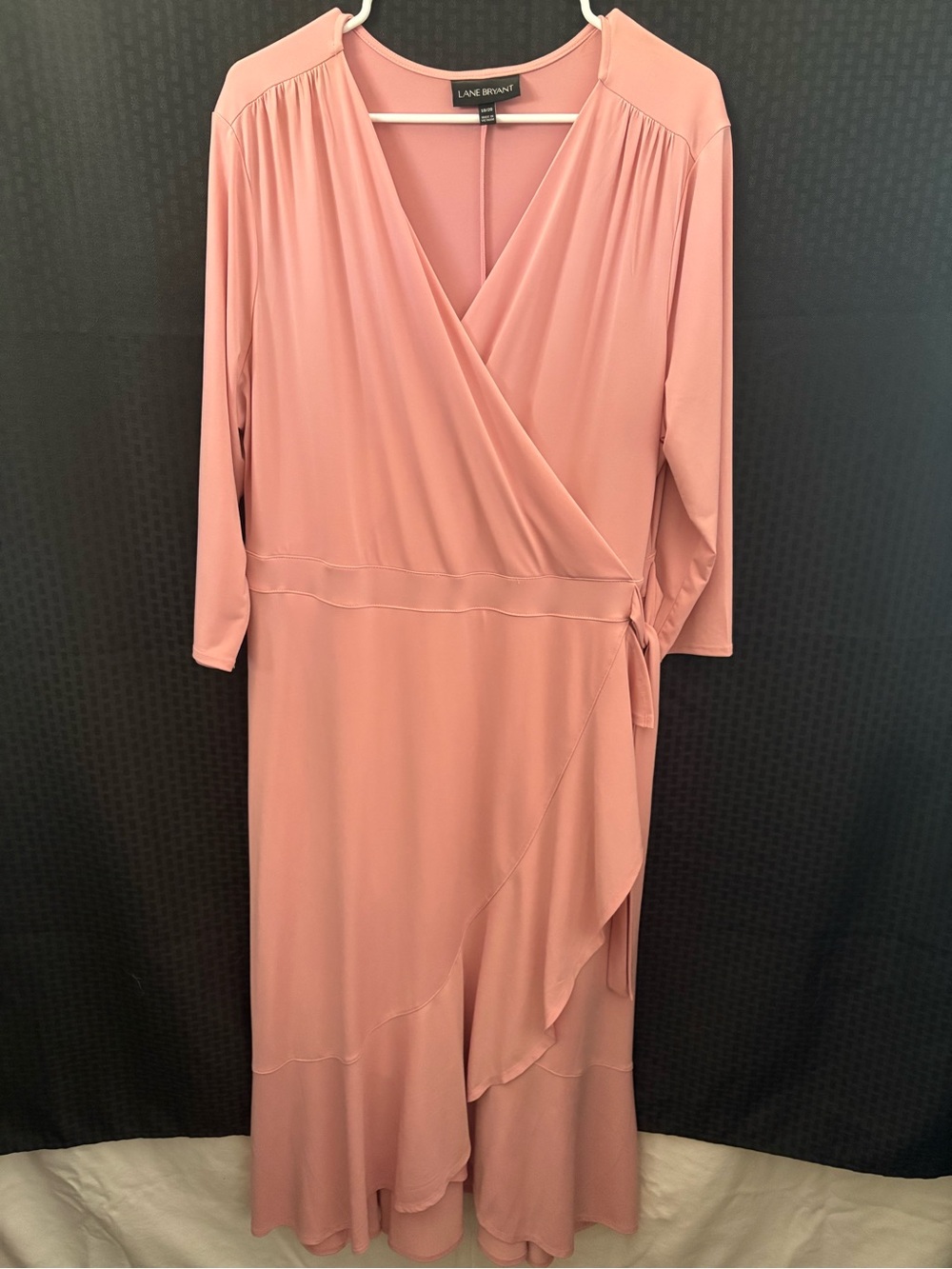 Lane Bryant Rose Pink Wrap Midi Dress